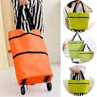 Bolsas de compras plegables, carrito de compras impermeable, aislado, bolsa de compras de utilidad, bolsa de camión de mano Personal rodante - details 7