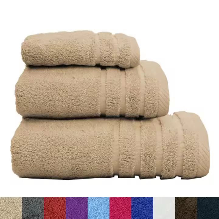 Juego de Toallas de Baño 100% Algodón para Adultos en Varios Colores - Pack de 3 Unidades - 1