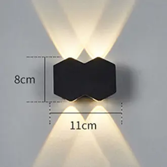 Lámpara de pared interior/exterior moderna LED de aluminio, iluminación para decoración del hogar - 1