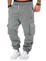 Pantalones de Sudadera para Hombres Ajuste Recto, Manga Larga, Multiple Bolsillos, Cordón, Ropa de Calle y Deportiva - details 0