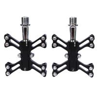 Pedales de Bicicleta Antideslizantes de Aluminio CNC Apertura de 14mm, Pareja de 240 Gramos, Diseño de Tornillo Individual - details 0