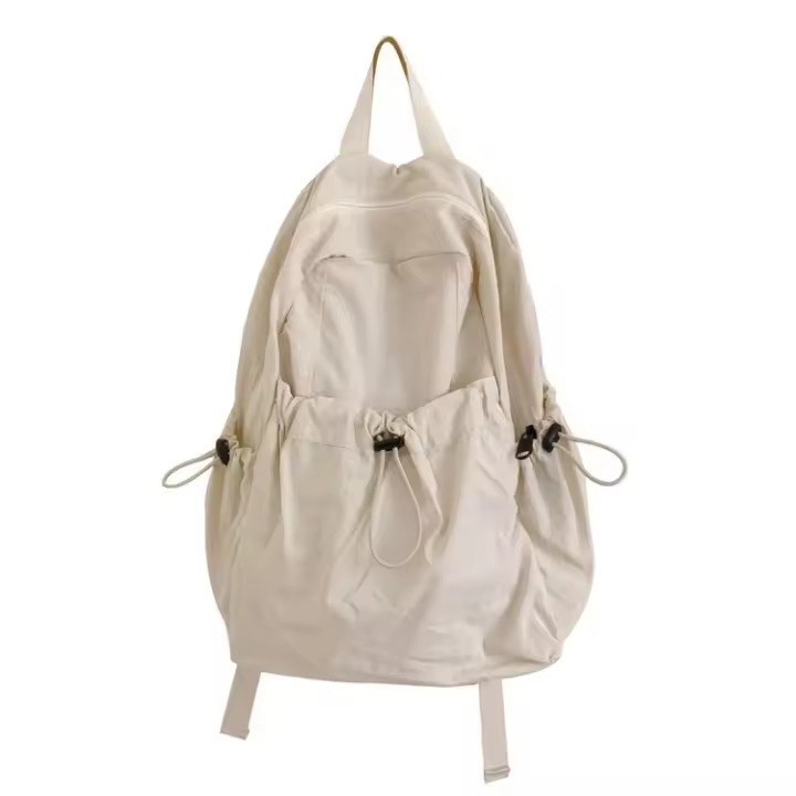 Mochila de gran capacidad para viajes y ocio, plisada, de nailon, para estudiantes universitarios, de color liso, para ordenador. - 1