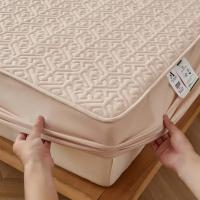 Funda de colchón acolchada suave de algodón puro, Protector de almohadilla de cama personalizado, antibacteriano, tamaño King, no incluye funda de almohada - details 33