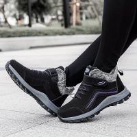 Women's Fleece Liner Ankle Boots Casual Warm Lace Up Faux Leather Shoes Fashion Women's Sneakers - details 4