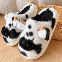 Pantuflas De Algodón Con Punto Para Mujer Invierno Pantuflas De Interior Cálidas Con Suela Gruesa Y Peluche Cierre Pull on Talla Verdadera - details 9