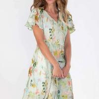 Vestido Elegante de Gasa Floral Francés Primavera-Verano Estampado de Alta Gama con Sabor a Lujo Sencillo - details 2
