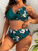 Conjunto de bikini sexy de talla grande para mujer, tankini 2024, traje de baño estampado, ropa de playa, traje de baño de dos piezas 5XL - details 3