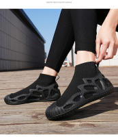 Calcetines altos de marca para hombre, zapatos deportivos antideslizantes para jóvenes a la moda, zapatos para caminar transpirables informales para exteriores, zapatillas de deporte para parejas - details 12