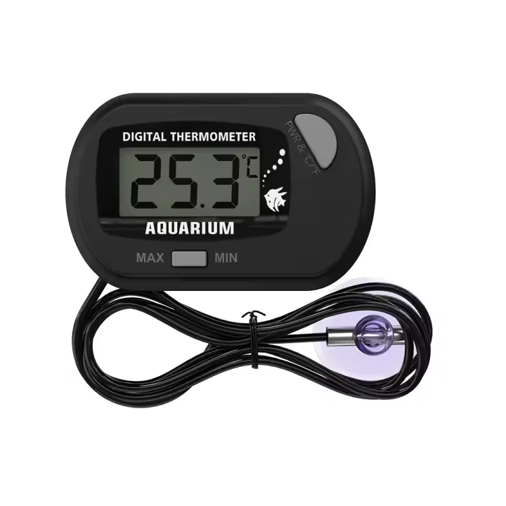 Termómetro Digital LCD para acuario, Sensor impermeable para pecera con sonda, Sensor de temperatura, herramienta de medición con ventosa - 1