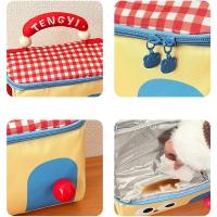 Bolsa de maquillaje de mano de nailon, bolsa de almacenamiento para cuidado de la piel de gran capacidad con dibujos animados, lonchera aislante impermeable multifuncional para exteriores - details 1