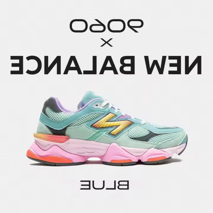 LETEN 100% original 9060 Zapatillas de deporte Azul polvo U9060WRB Pegatinas de pared deportivas informales para hombres y mujeres - 1