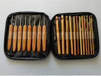 Juego de agujas de tejer con estuche, ganchos de ganchillo de bambú, 1 Juego - details 0