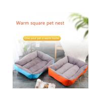 Cama cálida cuadrada para perro y gato, nido suave a prueba de humedad, elástico, con función de almohada para el cuello - details 6