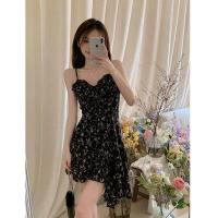 Vestido camisola floral francés Pure desire, temperamento femenino de verano, cintura dulce, Falda corta delgada de línea A, versátil - details 0