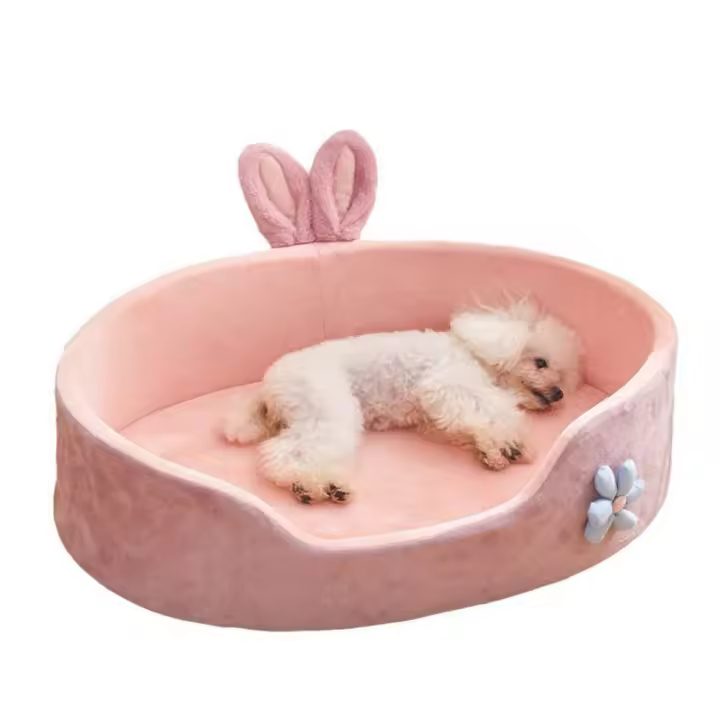 Cama cálida extraíble para perro, sofá lavable y suave con forma de conejo, perrera cómoda y cálida para primavera, para invierno - 1