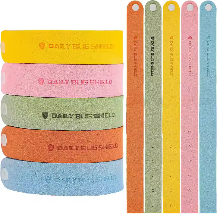 Paquete de 10 pulseras repelentes de mosquitos, pulseras ajustables antimosquitos, elementos esenciales de viaje repelentes de insectos naturales - 1