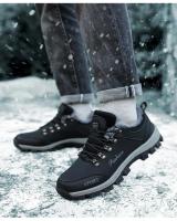 Zapatos de Senderismo Invierno para Hombres Botas Cálidas Exteriores para Acampar Antichoque Zapatillas de Escalada con Cordones - details 9