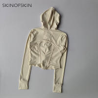 Sudadera Deportiva con Capucha de Cierre de Cremallera Estilo Corto, Ajuste Delgado, Secado Rápido, Para Mujeres al Aire Libre, Yoga, Fitness Top de Fitness de Manga Larga, Otoño - details 10