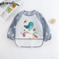 Baberos impermeables de dibujos animados para bebé, delantal de bolsillo de manga larga para comer y dibujar, de 0 a 3 años - details 2