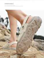 Verano dos usan zapatillas de playa, sandalias deportivas al aire libre y zapatos de montañismo. - details 21
