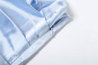 BUNO-Conjunto elegante de 2 piezas para mujer, Tops lisos con espalda al aire + faldas largas lisas, trajes de moda para fiesta de graduación de medianoche - details 17