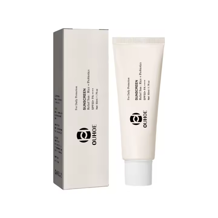Rices-Protector solar SPF50, loción resistente al agua, a prueba de sudor, Protector solar, hidratante para la piel - 1
