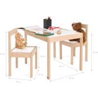 Juego de Asientos para Niños Olaf 3 Piezas de Madera 2 Sillas y 1 Mesa Para Niños de 2 Años y más - details 2
