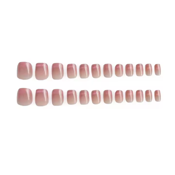 Natural irrompible para los amantes del arte de las uñas y la belleza Ojo de gato desnudo brillante, presione sobre las uñas - 1