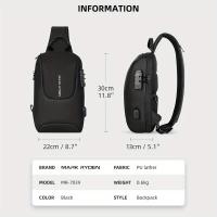 MARK RYDEN TSA Lock-Bolso cruzado para hombre, impermeable, con carga USB, para el pecho, de viaje corto, bandolera de pecho - details 7