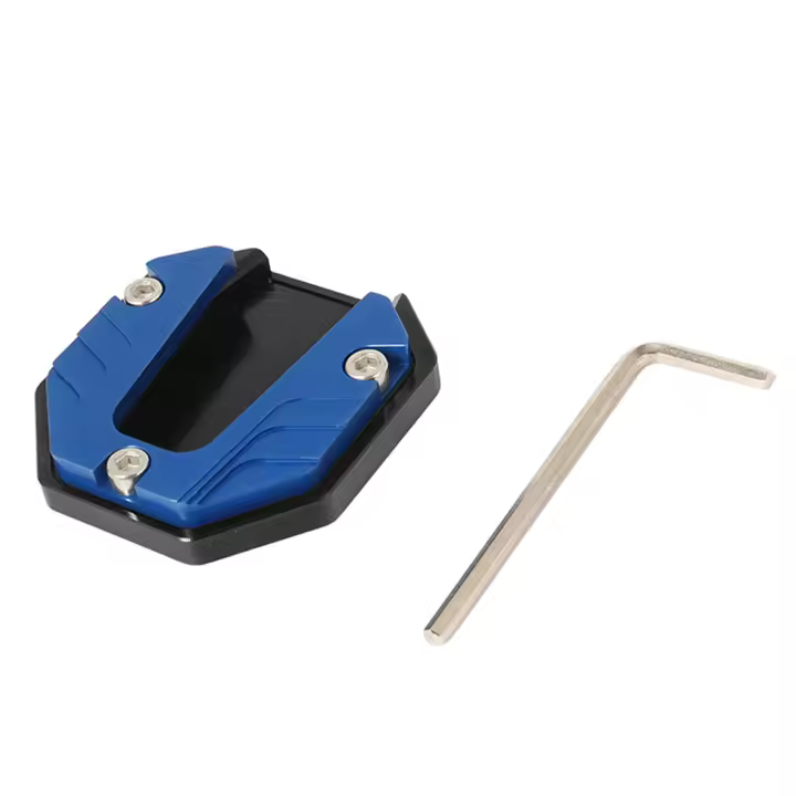 Extensor de soporte lateral para bicicletas, placa de soporte de almohadilla de pie, accesorios de motocicleta - 1