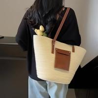 Bolso de mano tejido de paja para vacaciones de viaje de verano, bolso de playa de gran capacidad para mujer, bolso de mano artesanal de moda para vacaciones - details 1