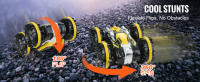 SucceBuy Barco anfibio con control remoto, 2,4 GHz, 12 km/h, 4WD, juguete RC impermeable para niños, 360 °   Coche acrobático giratorio con 2 baterías, todo terreno para niños y niñas mayores de 6 años, amarillo, diversión en la piscina en la playa y el a - details 0