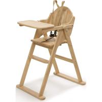 Trona Plegable de Madera, Natural, Silla alta para bebé y niño pequeño, Preensamblada, Elegante, Práctica y Ahorro de Espacio - details 2