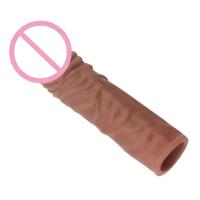 Leten-manga de extensión realista, condones reutilizables de silicona para retrasar el alargador, consolador potenciador, Juguetes sexuales - details 6