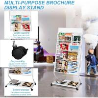 Soporte para folletos y revistas – Soporte inclinado para libros y revistas con 4 estantes (blanco, 4 capas, 59,5 cm de ancho) - details 2