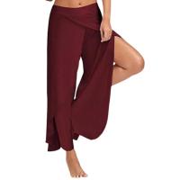 Pantalones de Yoga de Gasa Transpirable para Mujer Pantalones Sueltos Rectos de Color Sólido - details 11