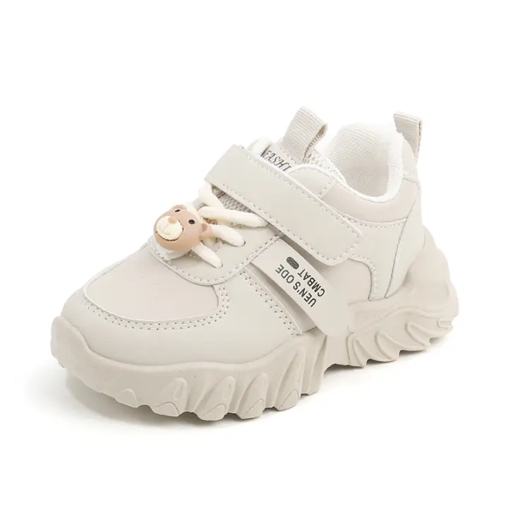 Zapatos deportivos para niños 2025 primavera y otoño nuevos zapatos de papá para niños zapatos antideslizantes blancos pequeños para niñas zapatos casuales para bebés de suela suave - 1