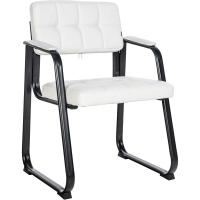 B Tapizada En Cuero Sintético I Silla De Espera con Reposabrazos I Silla Confidente con Base De Metal I Color:, Color:Negro - details 38