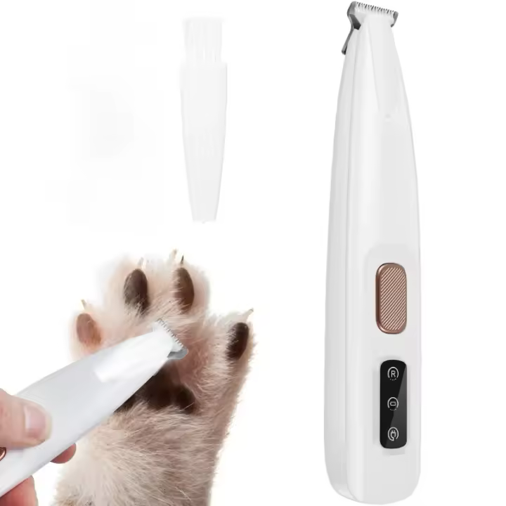New Dog Paw Trimmer with LED Light Fully Waterproof Pet Hair Trimmer with LED Display Dog Clippers for Grooming 18mm Widen Blade - 1