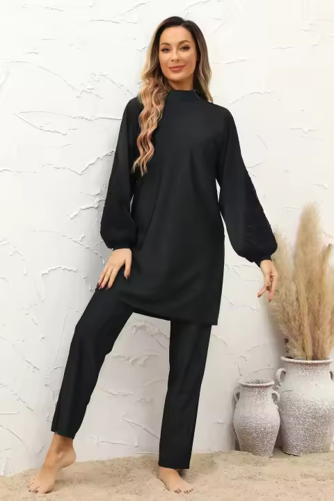 Traje de baño musulmán Hijab Burkini para mujeres, traje de baño islámico para mujer musulmana, trajes de baño conservadores, Maillot De Bain - 1