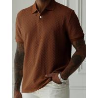 Temu Shein Camisa de manga corta con botones y cuello vuelto de color sólido para hombre Casual Diario - details 6