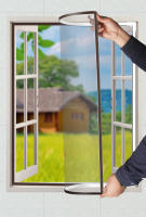 Microperforada Universal para Ventanas, Malla lavable, Ajustable en rojo, Ventana de malla magnética, Protección total - details 3