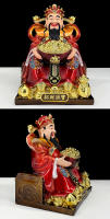 Estatua de Buda con ropa roja para el hogar, llamada para la literatura, oferta de hogar, apertura de tienda, decoración del Dios de la riqueza - details 4