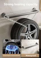 Toallero de instalación de presión negativa al vacío para baño, montado en la pared, gran espacio, espacio ventilado, aluminio, a prueba de herrumbre - details 1