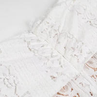 TRAFZA, vestido ajustado elegante para mujer, cuello de un hombro, encaje, manga larga, primavera, mujer, con cordones, decorar, elegante, vestidos largos con cremallera - details 12