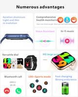 Reloj Inteligente COTAUL para Mujer Pantalla Táctil Completa Llamada Bluetooth Impermeable - details 0