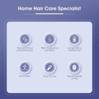 Cepillo de Masaje para Piel con Tecnología de Luz Azul y Roja Herramienta de Estilo Eléctrico para Prevención de Pérdida de Cabello y Crecimiento del Cabello - details 14