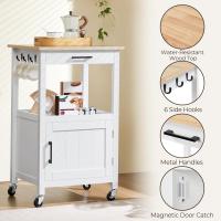Cocina Carrito de Servicio con Ruedas Carro Auxiliar con Espacio de Almacenamiento Carro Cocina Comedor Hogar Negro - details 13