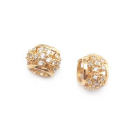 Cuentas de Espaciador de Barril de Brass Dorado de 18K Accesorios de Joyería DIY para Mujeres - details 65