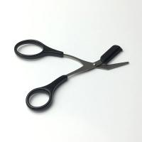Tijera recortadora de cejas con peine, tijeras de pestañas para mujer y hombre, afeitadora facial de acero inoxidable de seguimiento - details 5
